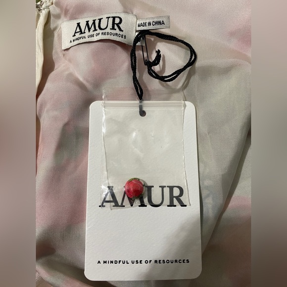 Amur Cleo Juliet Sleeve Scarlet Tropical Floral Mini Dress Size 10 - Picture 8 of 9